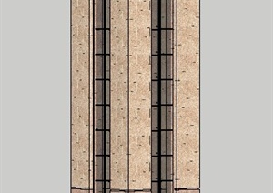 法式古典钟楼设计SU(草图大师)模型