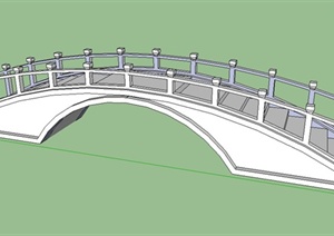 拱桥、树池、景石SU(草图大师)模型