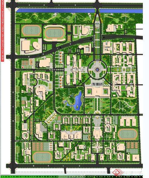 某科技大学新校区景观设计方案文本(5)