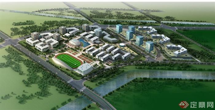 某城市大学城校园规划设计方案(4)
