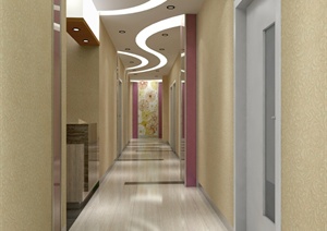 某现代风格医疗机构医院室内空间设计cad、SU(草图大师)模型