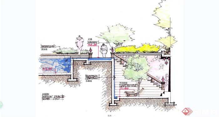 大江景欧式风格别墅区庭院景观规划设计JPG方案(19)