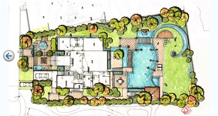 大江景欧式风格别墅区庭院景观规划设计JPG方案(21)