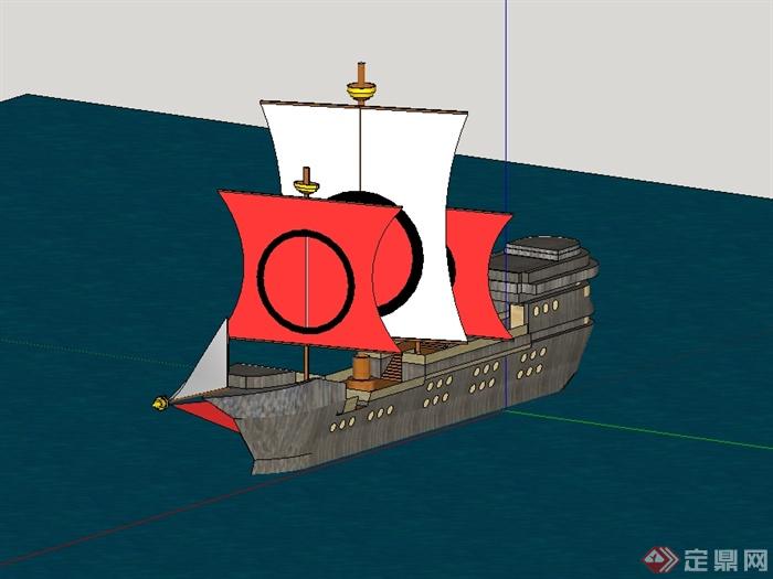 某海盗船设计su模型(3)