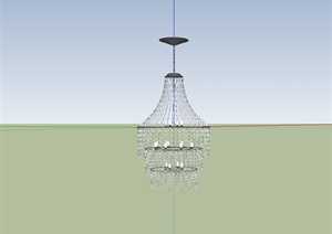 现代室内客厅吊灯设计SU(草图大师)模型