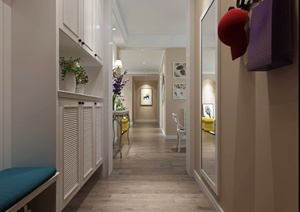 现代简约风格完整的家装设计3D模型加效果图