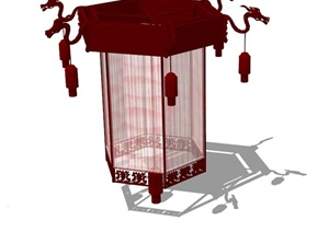 古典中式风格室内灯笼设计SU(草图大师)模型