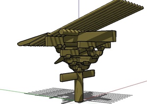 斗拱中式木结构构件Su模型