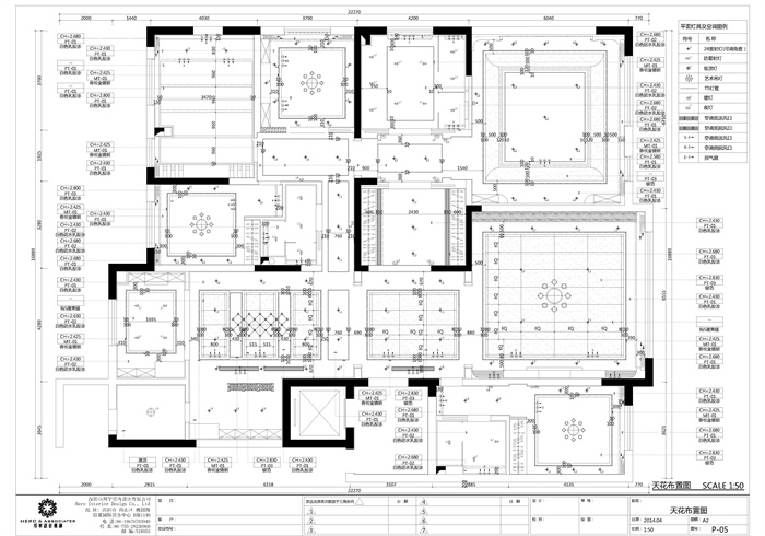简欧风格五居室室内装修设计施工图（带效果图）