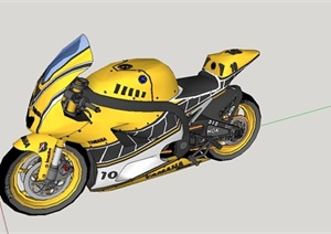 精致摩托车设计SU(草图大师)模型