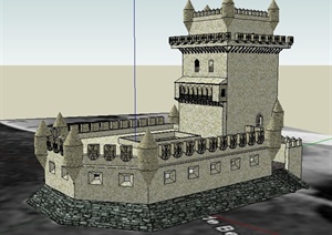 欧式古堡建筑设计SU(草图大师)模型