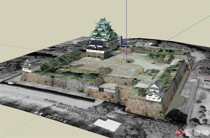 某日本旅游景区建筑楼设计su模型(2)