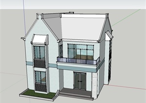 现代风格别墅建筑设计（cad、SU(草图大师)）