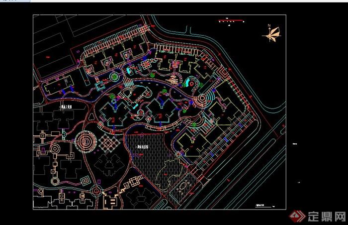 禹洲现代风格大学城景观规划设计CAD施工图(1)