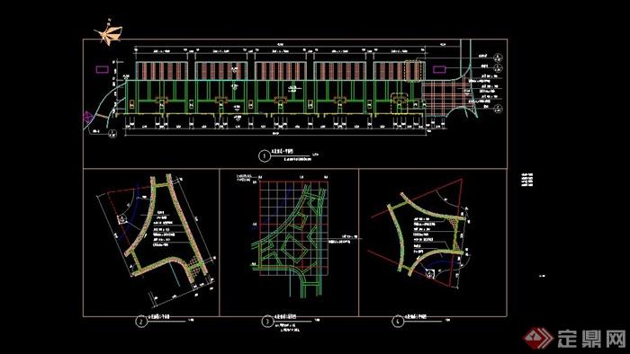 禹洲现代风格大学城景观规划设计CAD施工图(5)