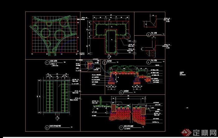 禹洲现代风格大学城景观规划设计CAD施工图(6)