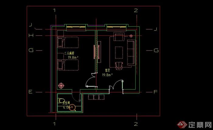 某现代中式风格中医医院门诊部建筑设计CAD施工图以及CAD室内装饰图(5)