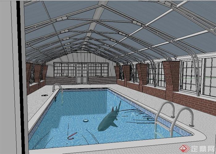 游泳馆室内设计su模型(2)
