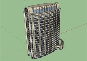欧式风格酒店大厦楼设计SU(草图大师)模型