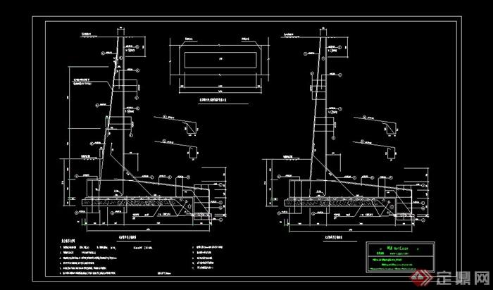 挡墙与护坡设计CAD施工图(7)