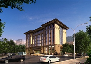 某新古典风格办公楼建筑设计CAD施工图含JPG文本方案