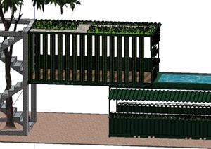 集装箱式种植房建筑设计SU(草图大师)模型