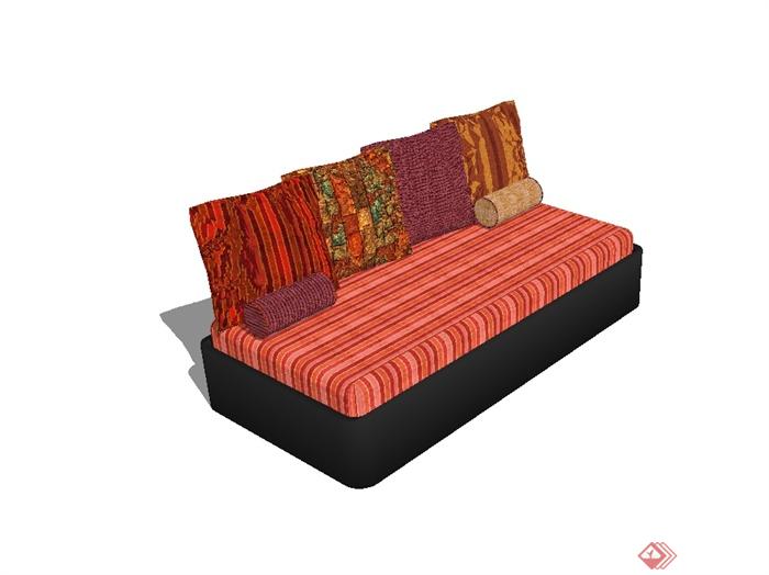 现代客厅详细沙发设计SU模型(1)