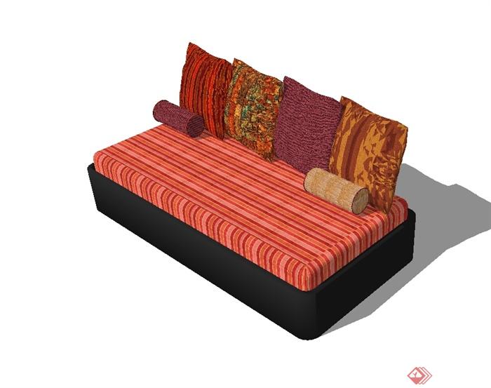 现代客厅详细沙发设计SU模型(2)