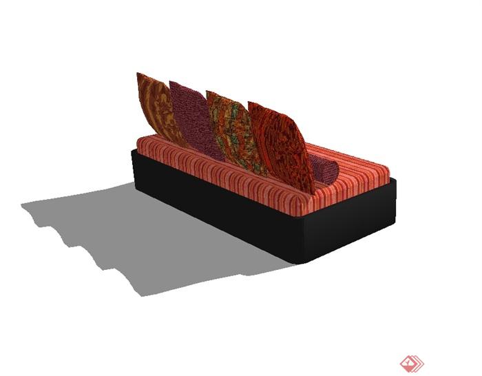 现代客厅详细沙发设计SU模型(3)