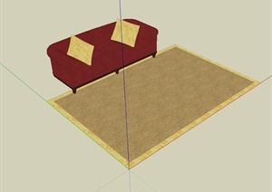 现代风格住宅空间沙发设计SU(草图大师)模型