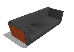 现代风格办公室沙发设计SU(草图大师)模型