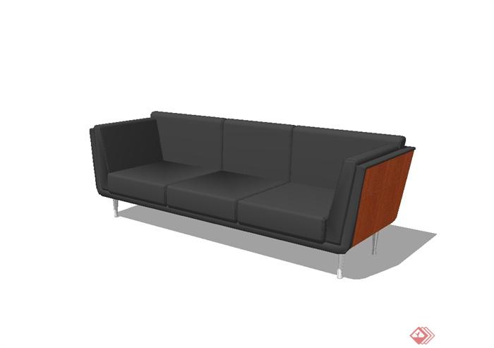 现代风格办公室沙发设计SU模型(2)