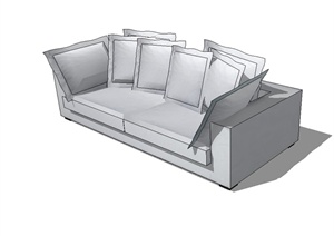 现代风格办公空间沙发设计SU(草图大师)模型