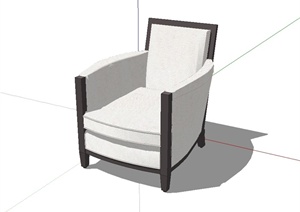 现代风格简约沙发椅设计SU(草图大师)模型