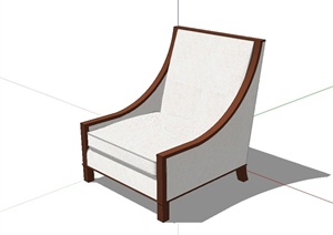 现代风格独特简约沙发椅设计SU(草图大师)模型