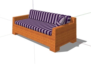 现代风格室内客厅沙发SU(草图大师)模型