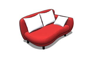 现代风格室内住宅沙发设计SU(草图大师)模型