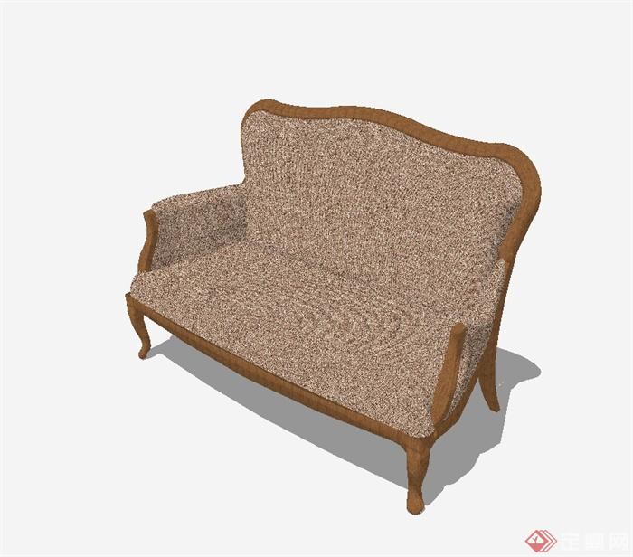 某简欧风格沙发椅设计SU模型(1)