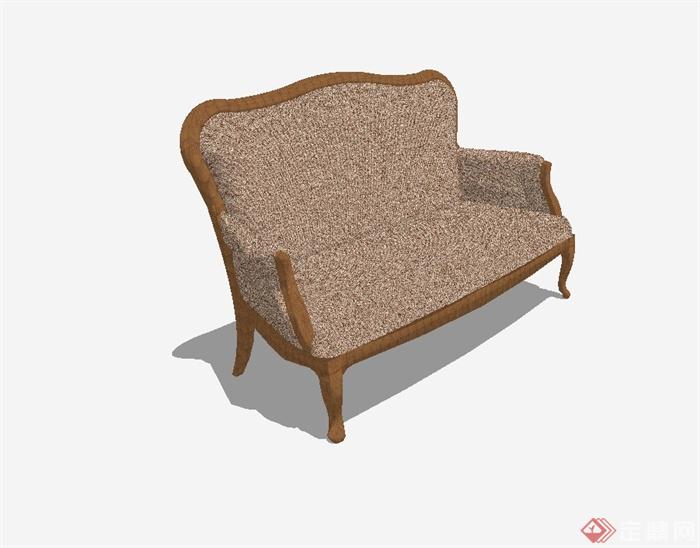 某简欧风格沙发椅设计SU模型(2)