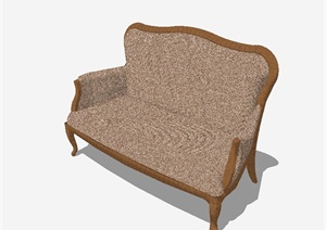 某简欧风格沙发椅设计SU(草图大师)模型
