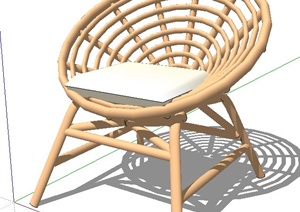 简约靠椅座椅设计SU(草图大师)模型