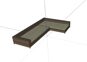 现代风格办公空间沙发SU(草图大师)模型