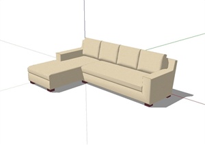 现代风格客厅软装沙发设计SU(草图大师)模型