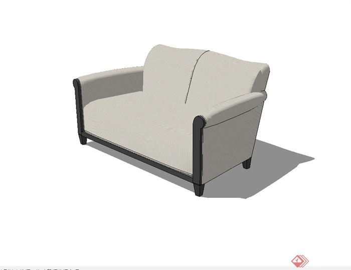 某室内简欧风格沙发设计SU模型(1)