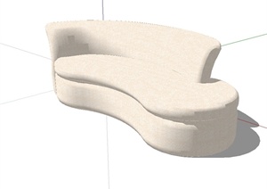 现代风格室内客厅空间沙发设计SU(草图大师)模型