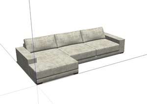 现代风格住宅空间室内沙发设计SU(草图大师)模型