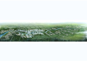 某现代风格潍坊白浪河城市规划景观设计jpg方案