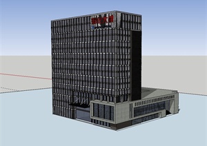 某现代企业办公大楼设计SU(草图大师)模型