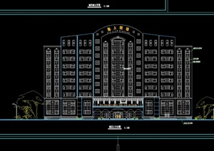 现代风格详细酒店建筑设计cad方案图(含总图)