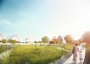 某欧式现代混搭公园景观规划设计JPG效果图
